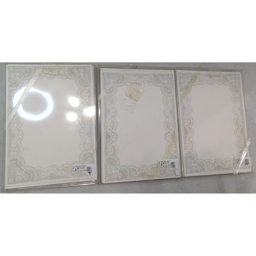 Frances Meyer Lace Note Cards Unisex 30ct White Blue New Vintage Stationery Set